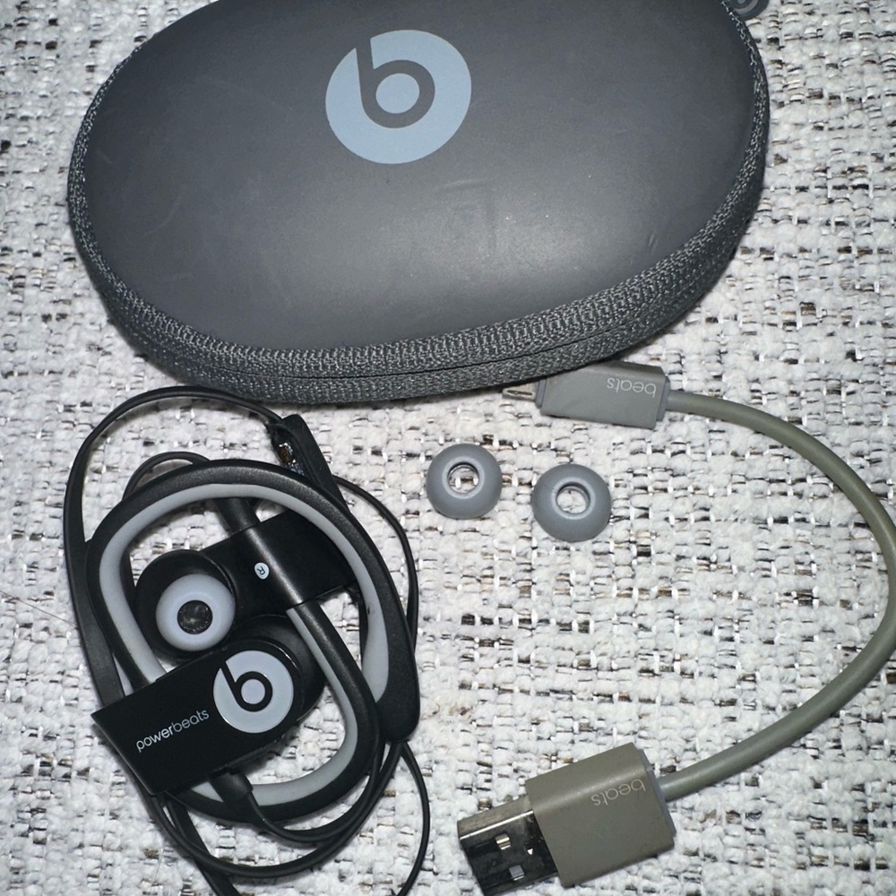 Beats by Dre Powerbeats Wireless Earphones - Black and Gray
